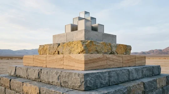 Fondations solides d'une structure financière évoquant la stabilité et la construction progressive d'un patrimoine